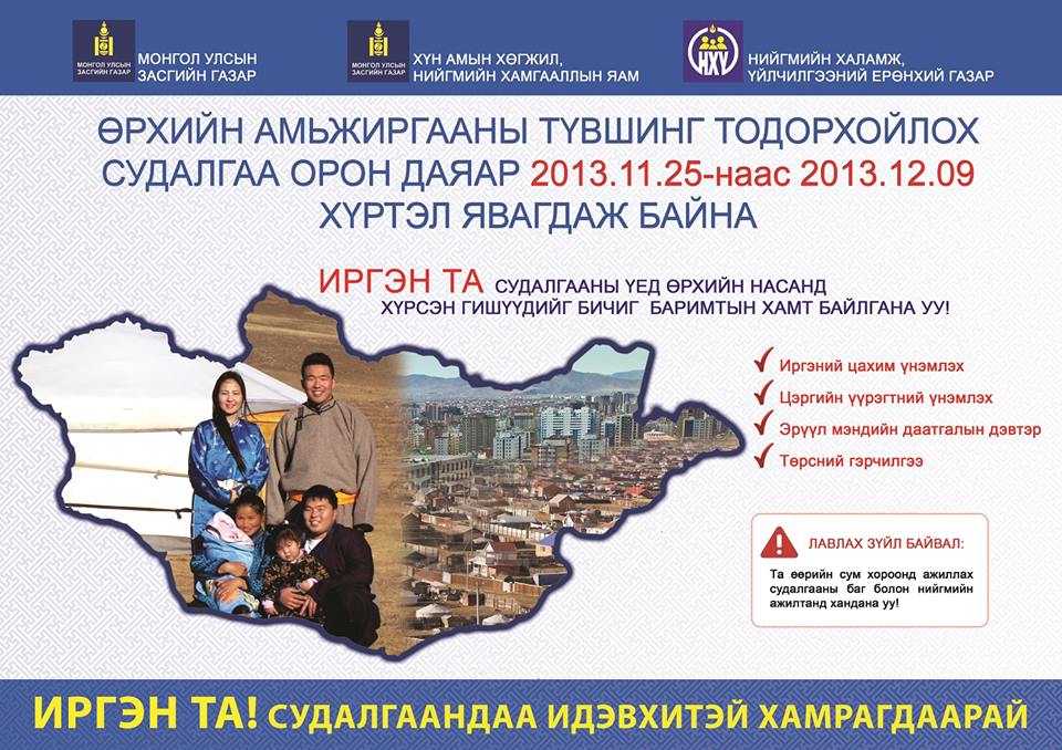 Өрхийн амьжиргааны судалгаа амжилттай явагдаж байна