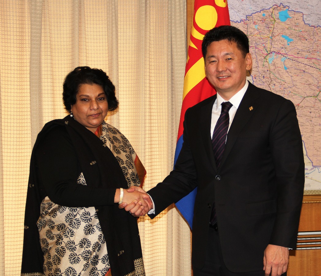 Шадар сайд У.Хүрэлсүх Энэтхэгийн Хилийн асуудал эрхэлсэн Дотоод хэргийн дэд сайдыг хүлээн авч уулзав